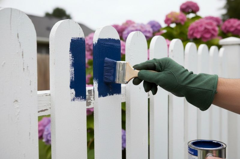 Picket Fence Staining