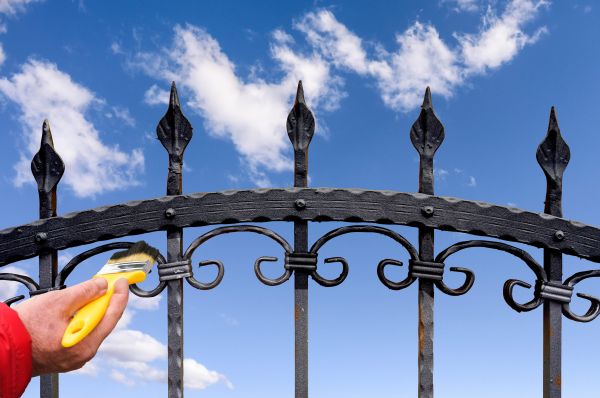 Metal Fence Painting Service