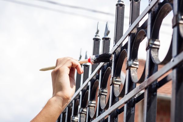 Metal Fence Repainting